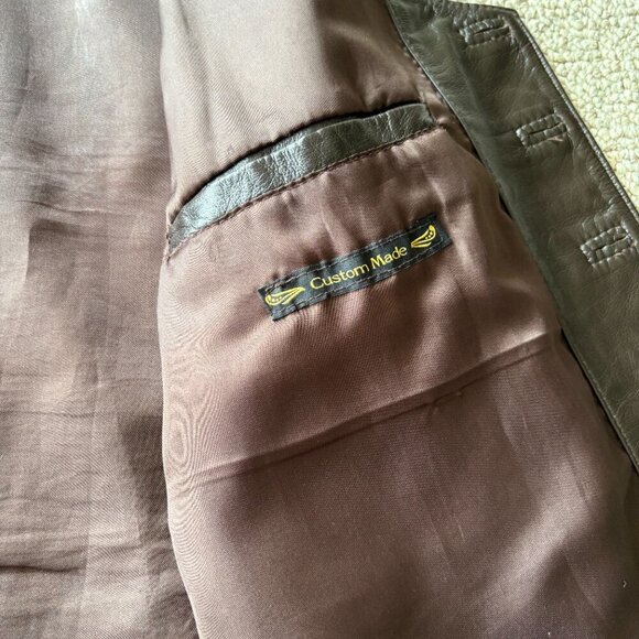 Leather Cult Custom Hand Crafted Hide Couture Brown Leather Vest – XL - Picture 6 of 10